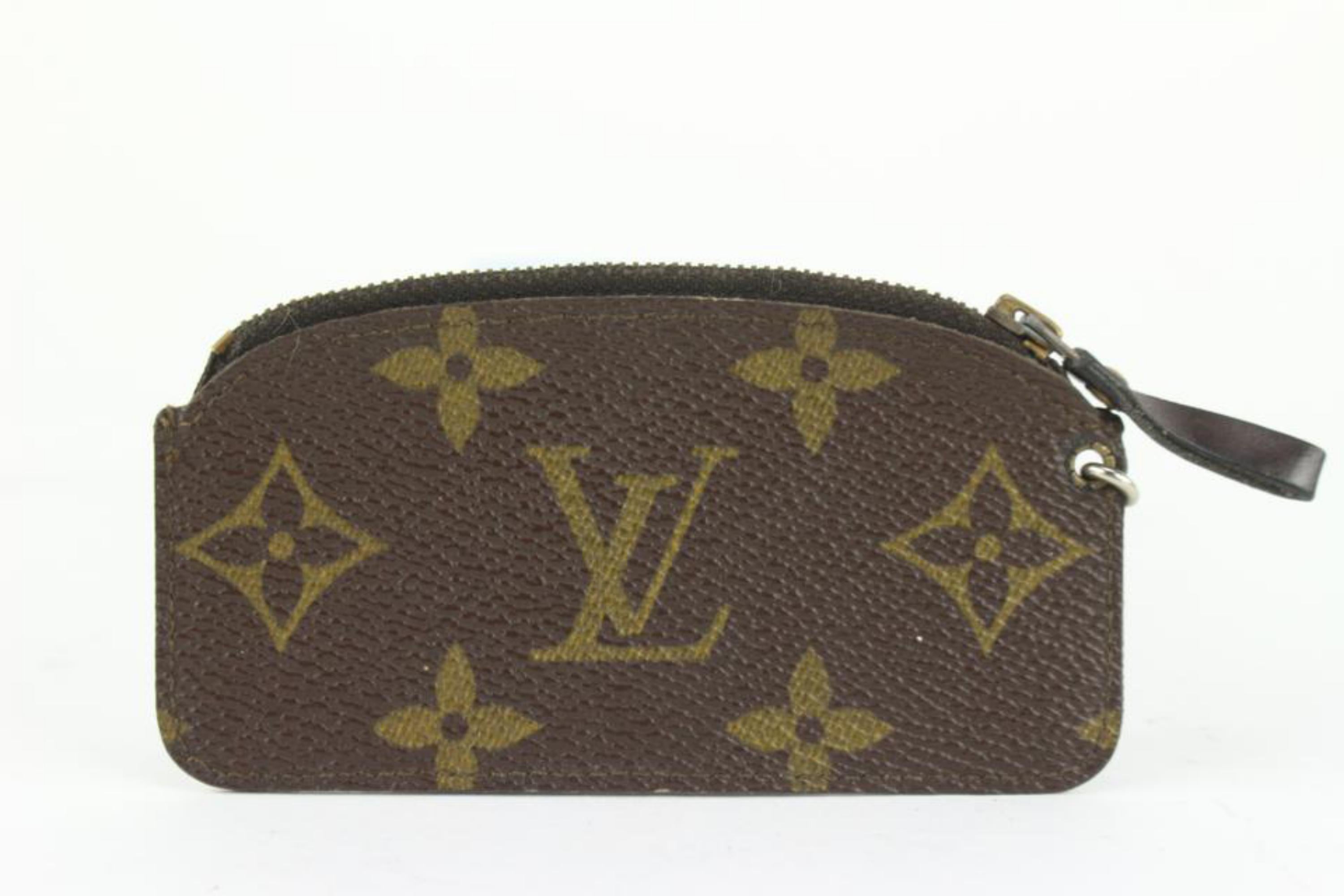 Louis Vuitton Rare Vintage First Edition Monogram Pochette Cles Key Pouch 111lv2 In Good Condition In Dix hills, NY