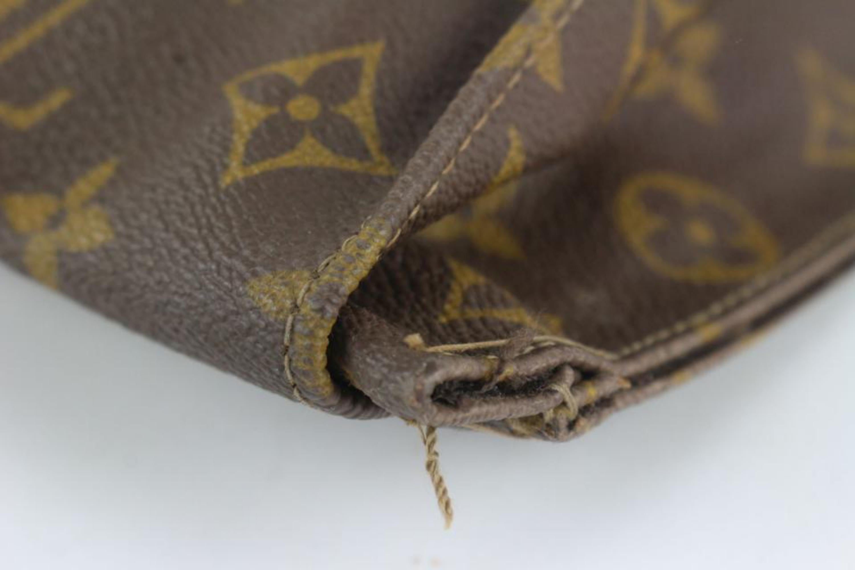 Brown Louis Vuitton Rare Vintage Monogram Garment Bag Insert Pouch 6LZ1209 For Sale