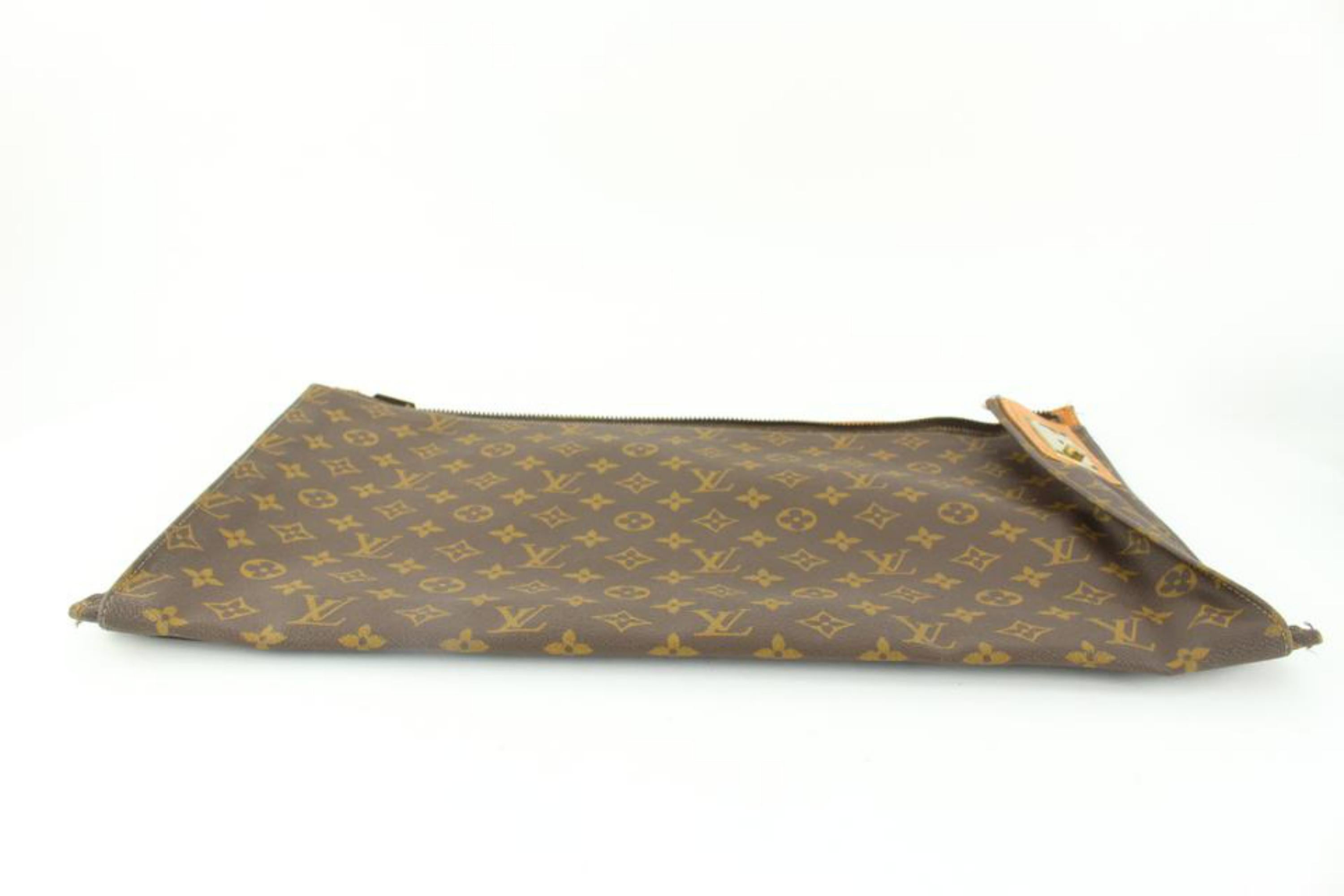 Louis Vuitton Rare Vintage Monogram Garment Bag Insert Pouch 6LZ1209 For Sale 1