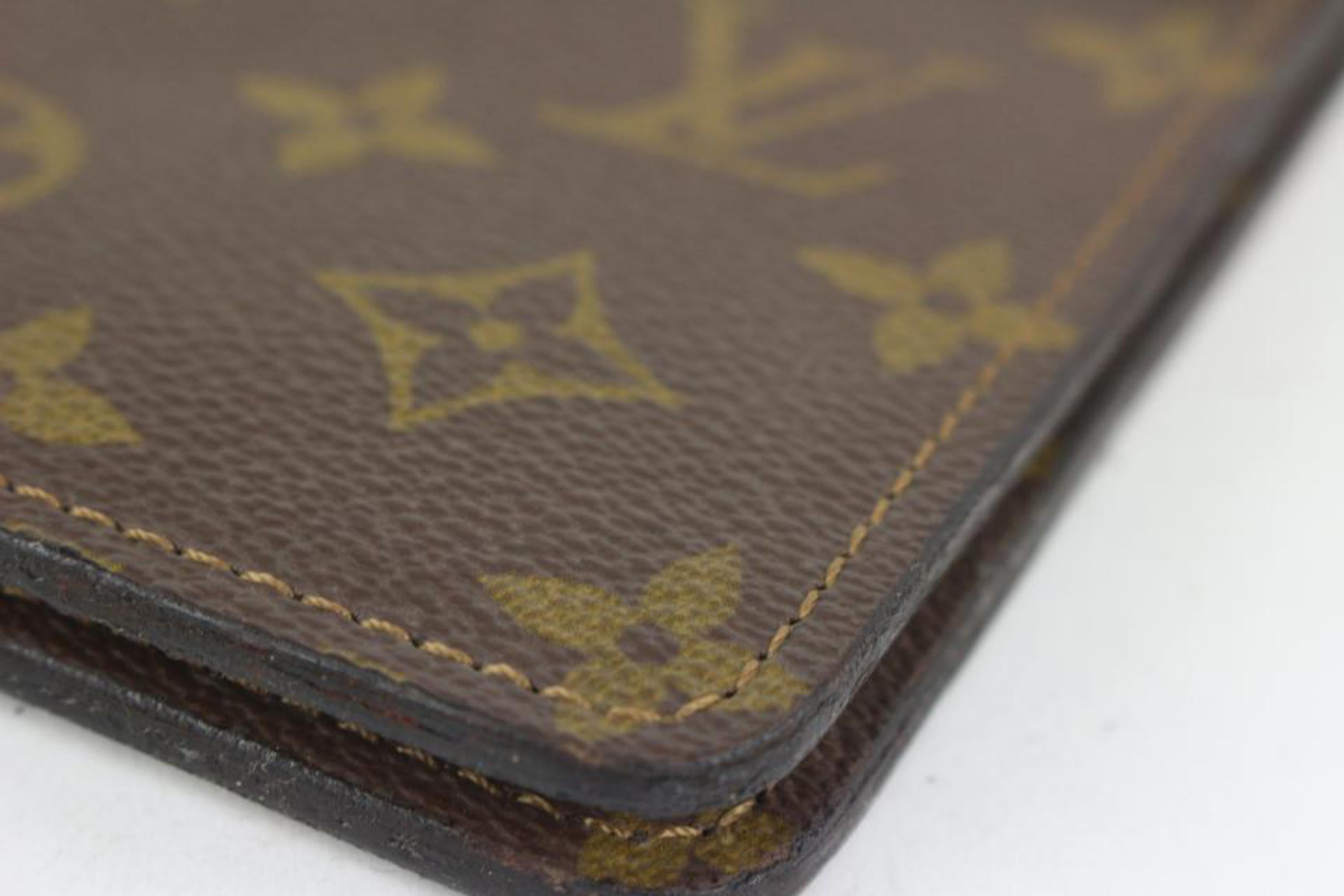Brown Louis Vuitton Rare Vintage Monogram Lena Portfolio Clutch Porte Documents 1013lv For Sale
