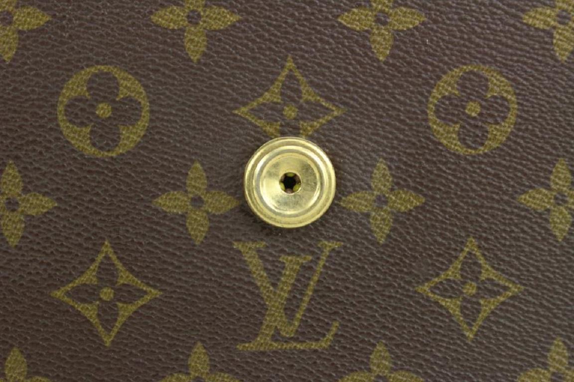 Louis Vuitton Rare Vintage Monogram Lena Portfolio Clutch Porte Documents For Sale 3