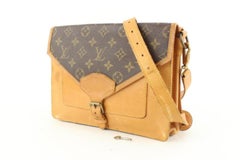 Louis Vuitton Rare Vintage Monogram Sac Biface Flap Bag with Key 16lv37