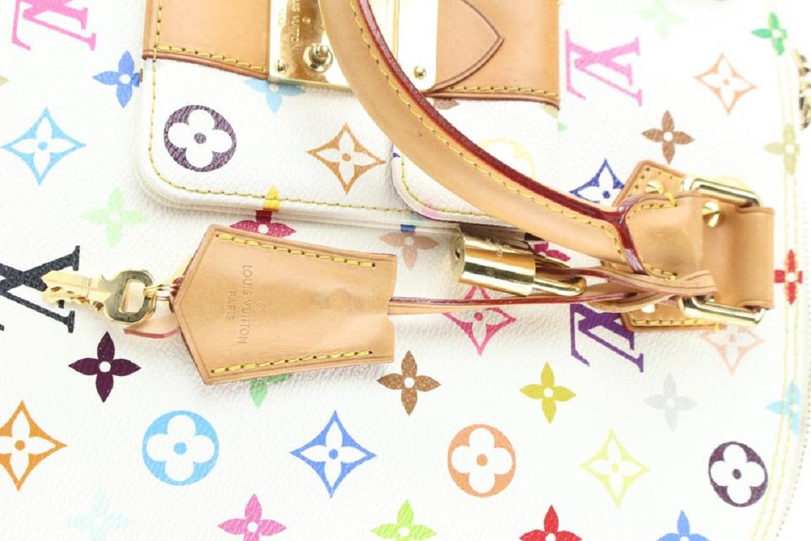 Louis Vuitton Rare White Monogram Multicolor Alma GM Bag 5LV89 4