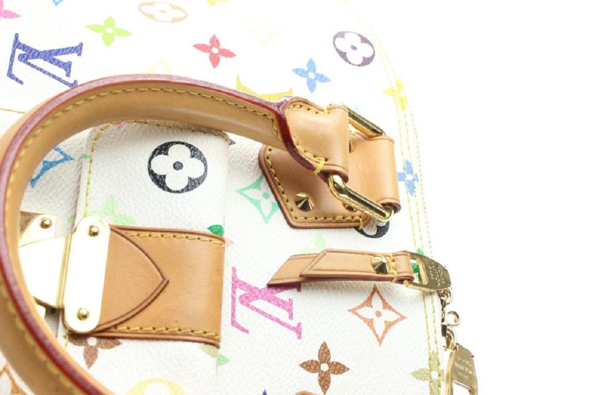 Louis Vuitton Rare White Monogram Multicolor Alma GM Bag 5LV89 6