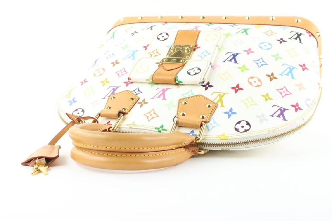 Women's Louis Vuitton Rare White Monogram Multicolor Alma GM Bag 5LV89
