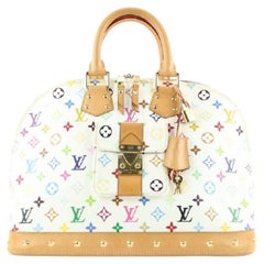 AUTHENTIC Louis Vuitton Alma White Monogram Multicolor PM PREOWNED (WB –  Jj's Closet, LLC