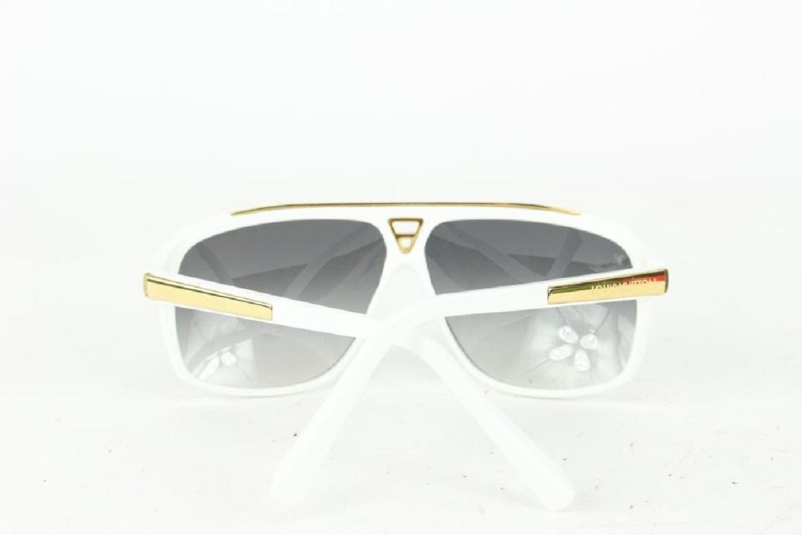 Seltene z0351w Weiß x Gold Millionaire Evidence Sonnenbrille von Louis Vuitton 141lvs78, selten 5