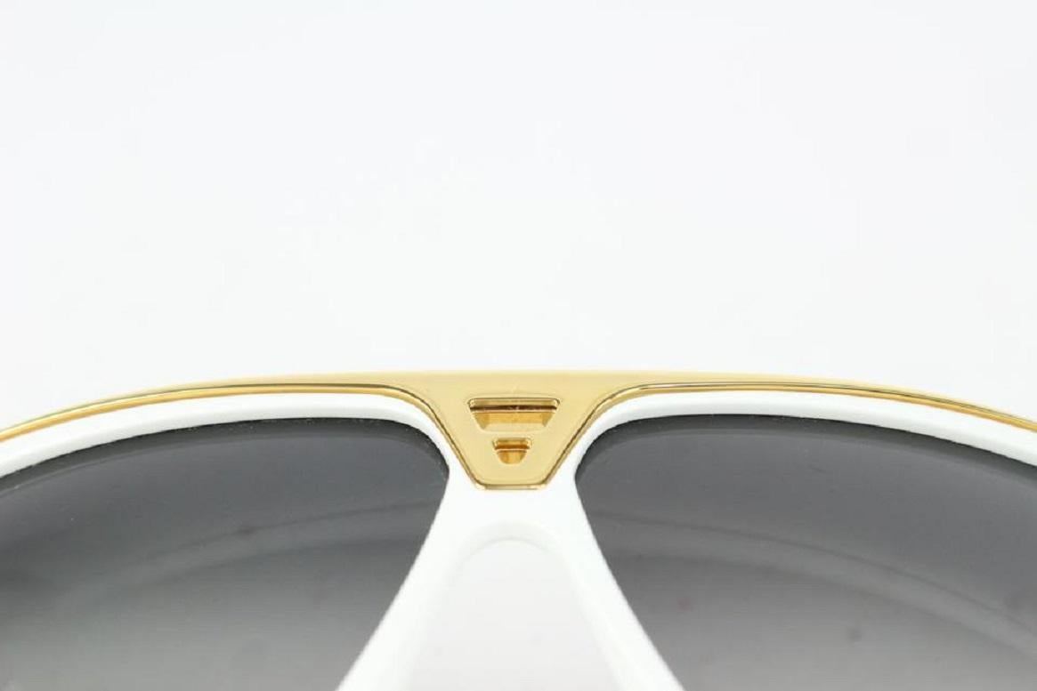 Seltene z0351w Weiß x Gold Millionaire Evidence Sonnenbrille von Louis Vuitton 141lvs78, selten 7
