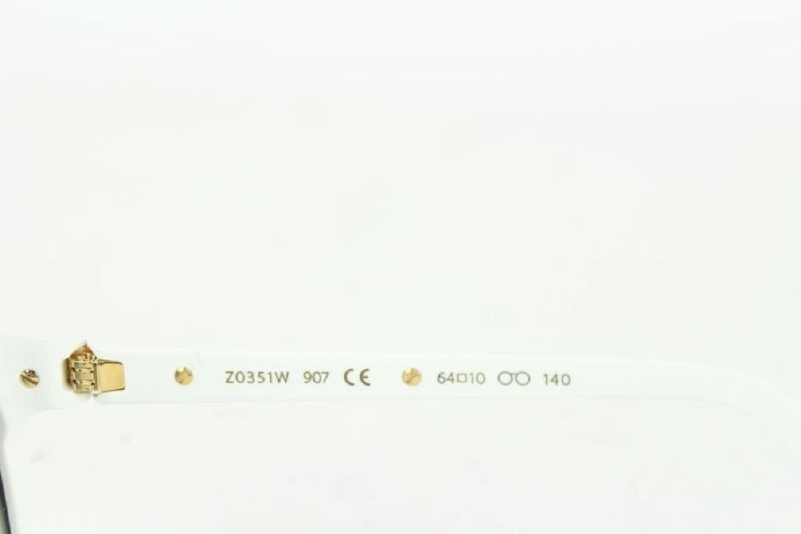 Seltene z0351w Weiß x Gold Millionaire Evidence Sonnenbrille von Louis Vuitton 141lvs78, selten Damen
