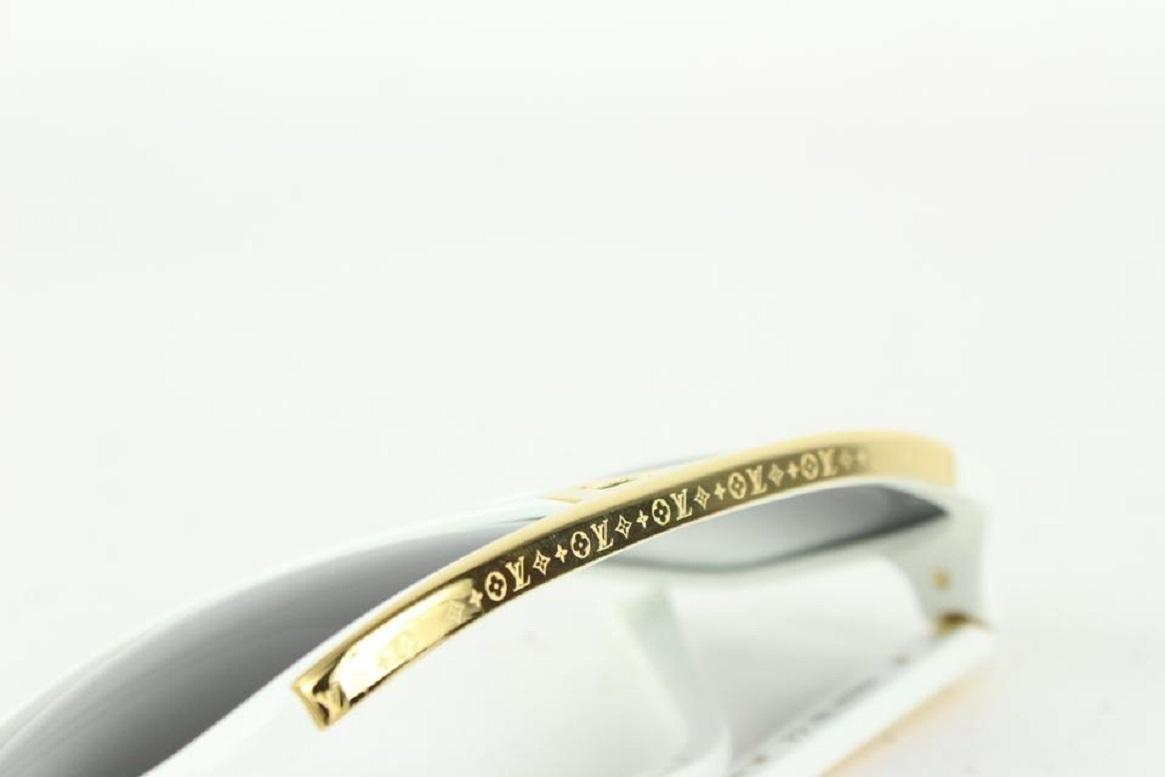 Seltene z0351w Weiß x Gold Millionaire Evidence Sonnenbrille von Louis Vuitton 141lvs78, selten 1