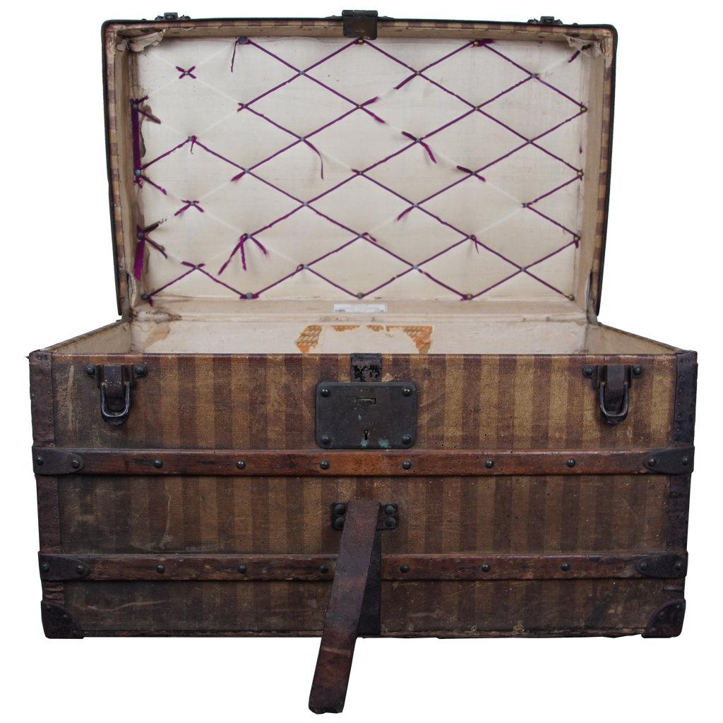 Louis Vuitton Rayee Striped Canvas Trunk, c.1876 For Sale 4