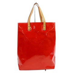 Louis Vuitton Reade 872600 Red Monogram Mini Vernis Leather Tote