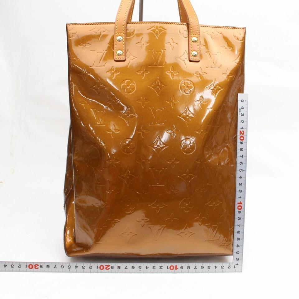 Louis Vuitton Reade Bronze Monogam Vernis Mm 868336 Brown Patent Leather Tote For Sale 2