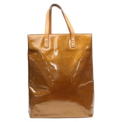 Louis Vuitton Reade Bronze Monogam Vernis Mm 868336 Brown Patent Leather Tote