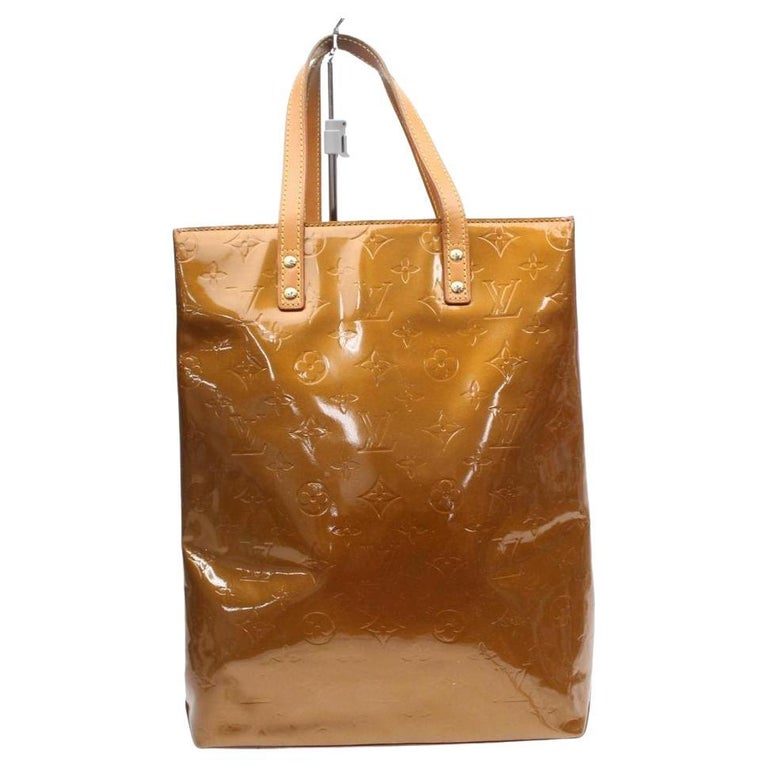 Louis Vuitton Reade Bronze Monogam Vernis Mm 868336 Brown Patent Leather  Tote For Sale at 1stDibs