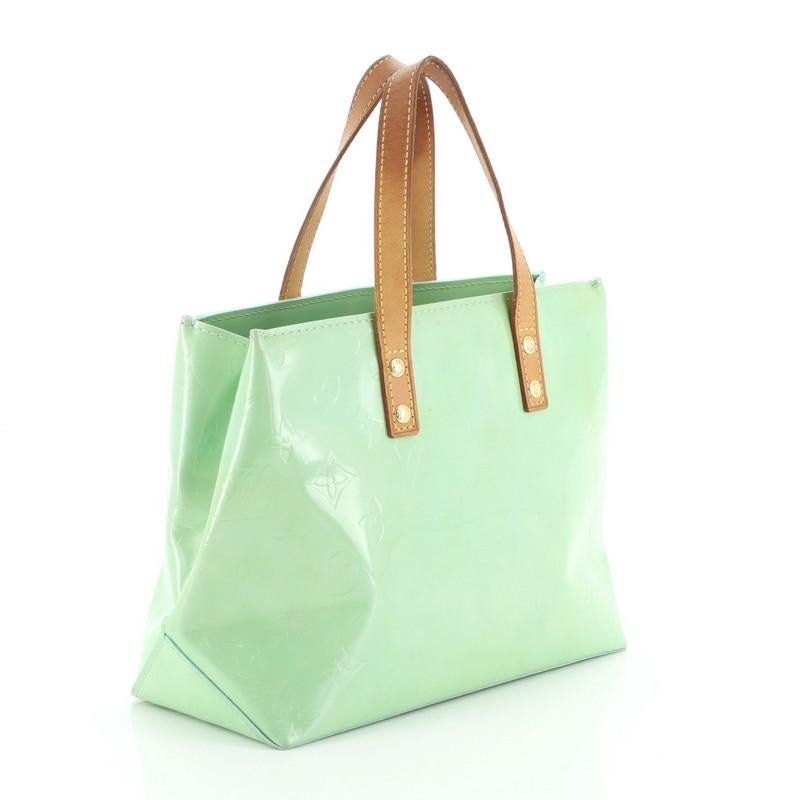 Green  Louis Vuitton Reade Handbag Monogram Vernis PM