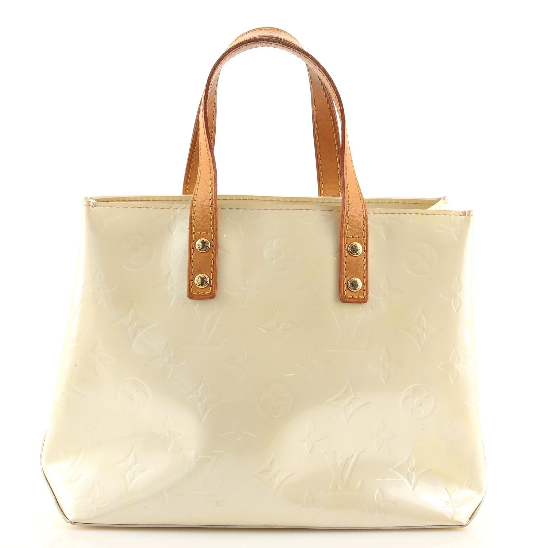 Beige Louis Vuitton Reade Handbag Monogram Vernis PM
