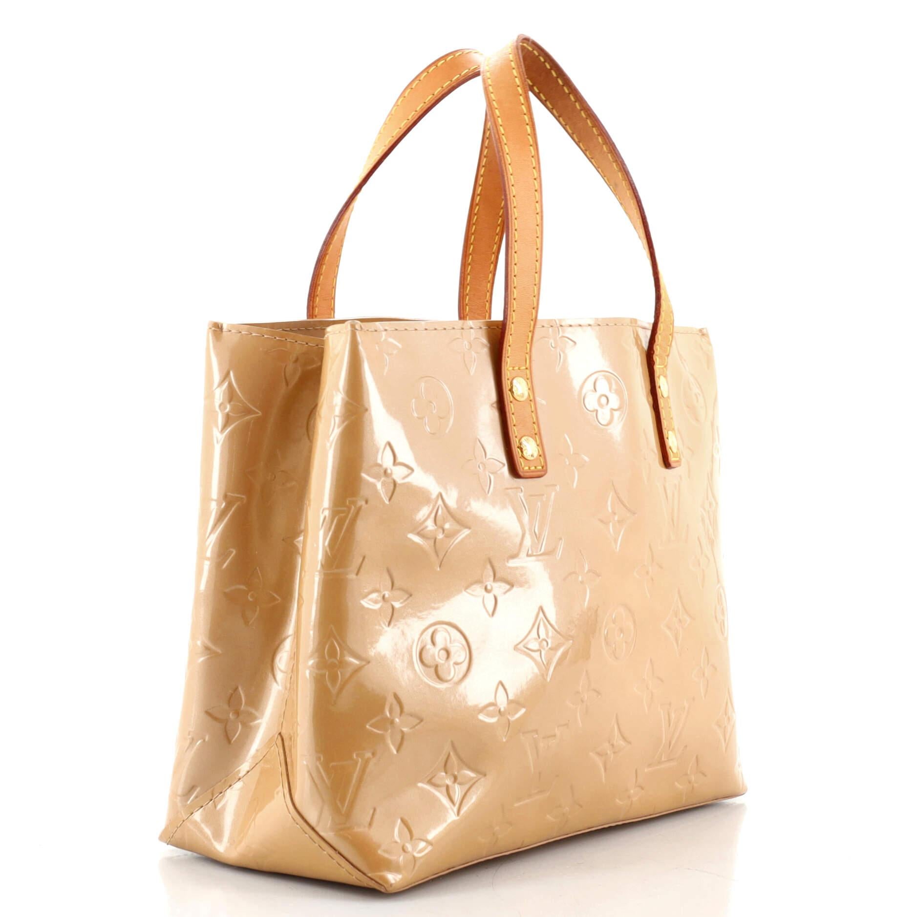 Beige Louis Vuitton Reade Handbag Monogram Vernis PM