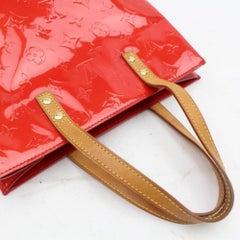 Louis Vuitton Reade Monogram Vernis Mm 869722 Red Patent Leather Tote