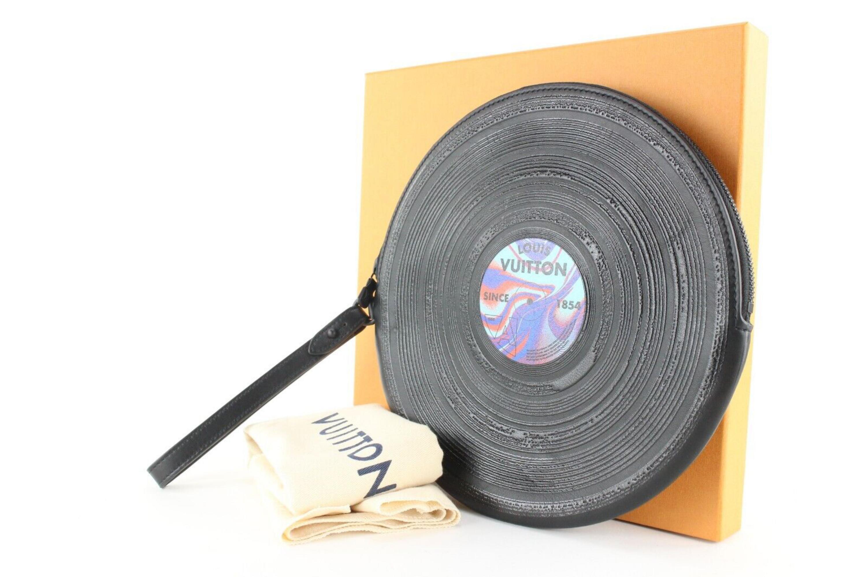 Louis Vuitton Record Disc Pouch Pochette Handgelenkstasche Clutch Leder 2LVJ0113 8