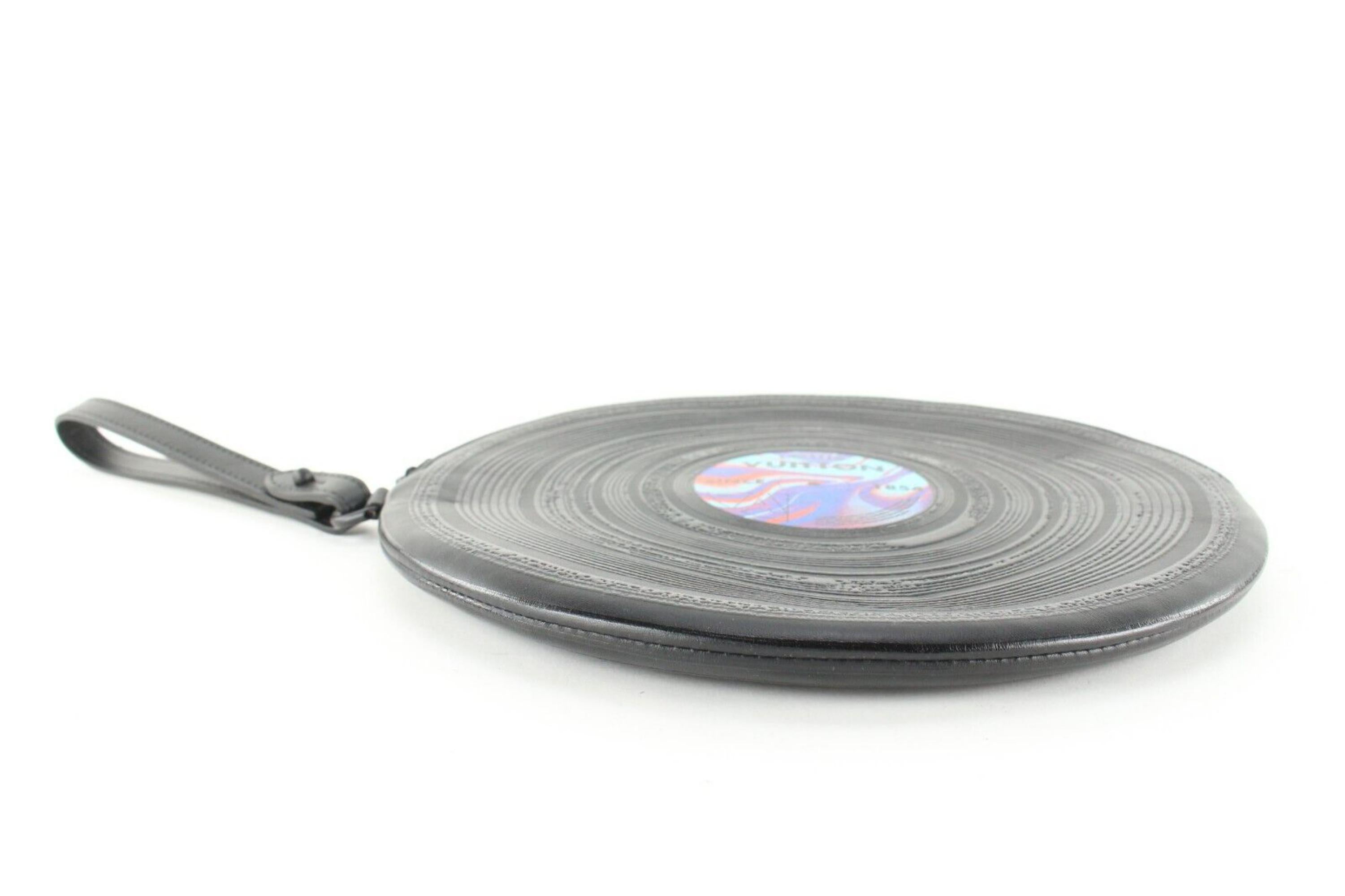 Louis Vuitton Record Disc Pouch Pochette Handgelenkstasche Clutch Leder 2LVJ0113 2