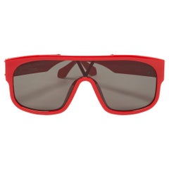 Louis Vuitton Red 1.1 Millionaires Mask Shield Sunglasses