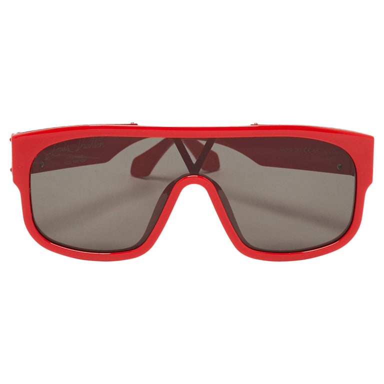 Louis Vuitton Red 1.1 Millionaires Mask Shield Sunglasses For Sale at  1stDibs
