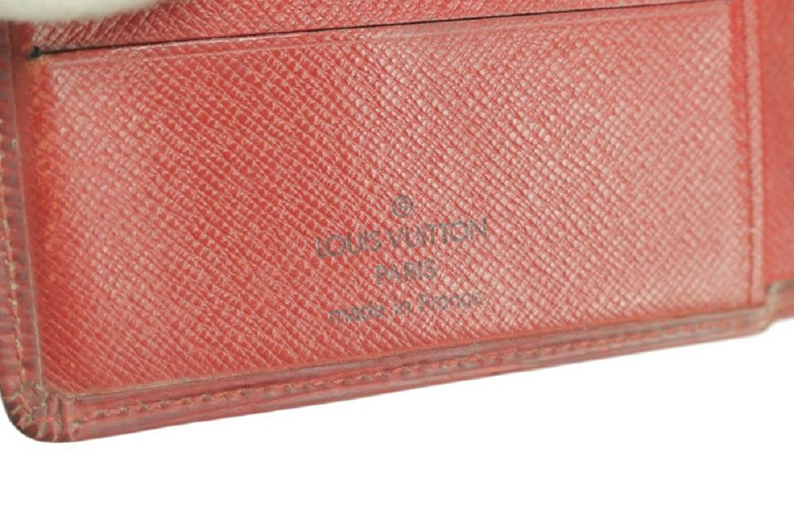 Louis Vuitton Red 39lk0109 Epi Compact Snap Wallet For Sale 3