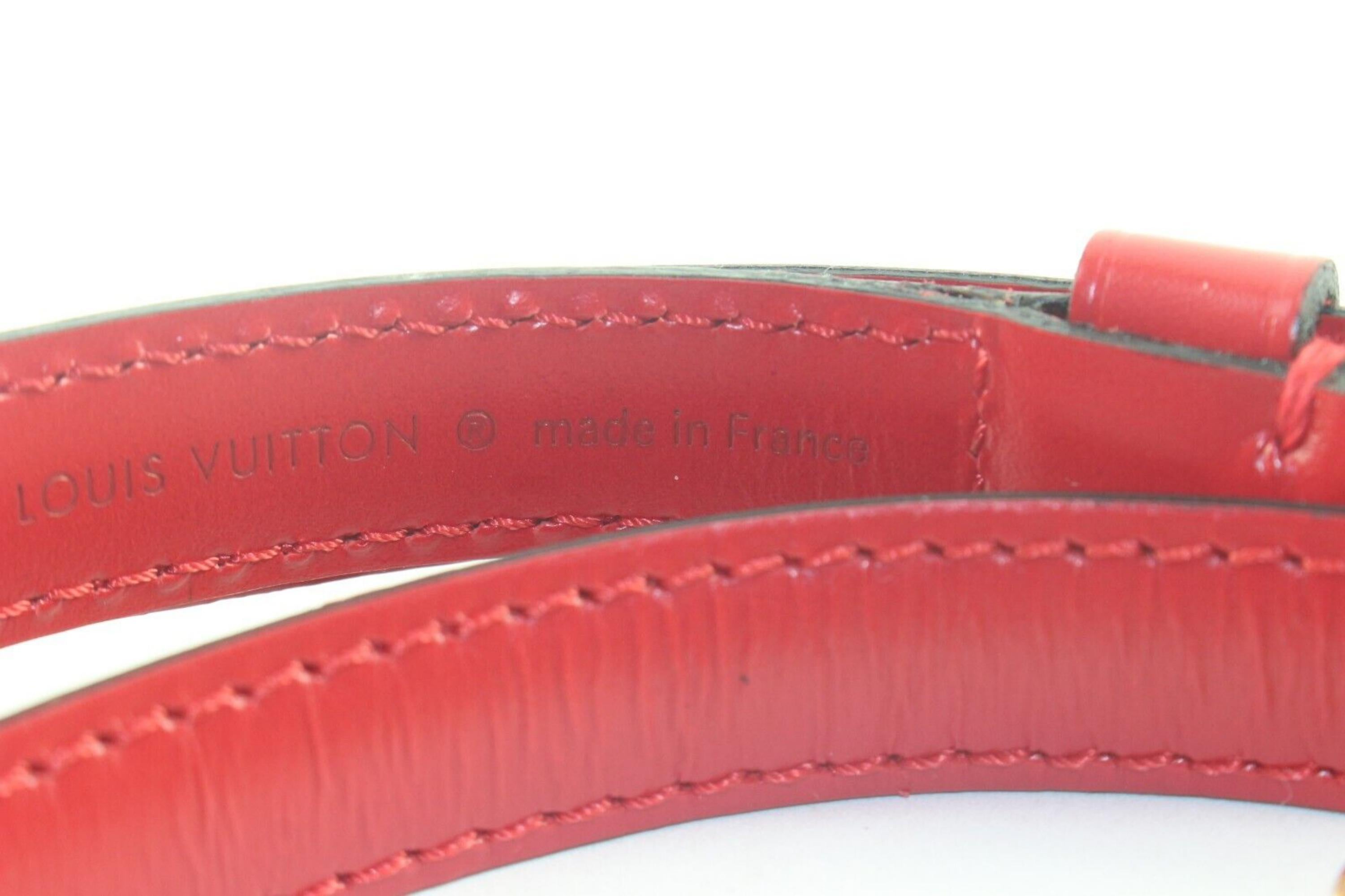 Louis vuitton RED ADJUSTABLE SHOULDER STRAP 6LKO126K In Excellent Condition For Sale In Dix hills, NY