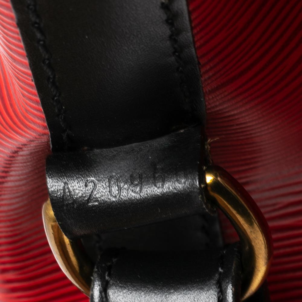 Louis Vuitton Red/Black Epi Leather Petit Noe Bag 7