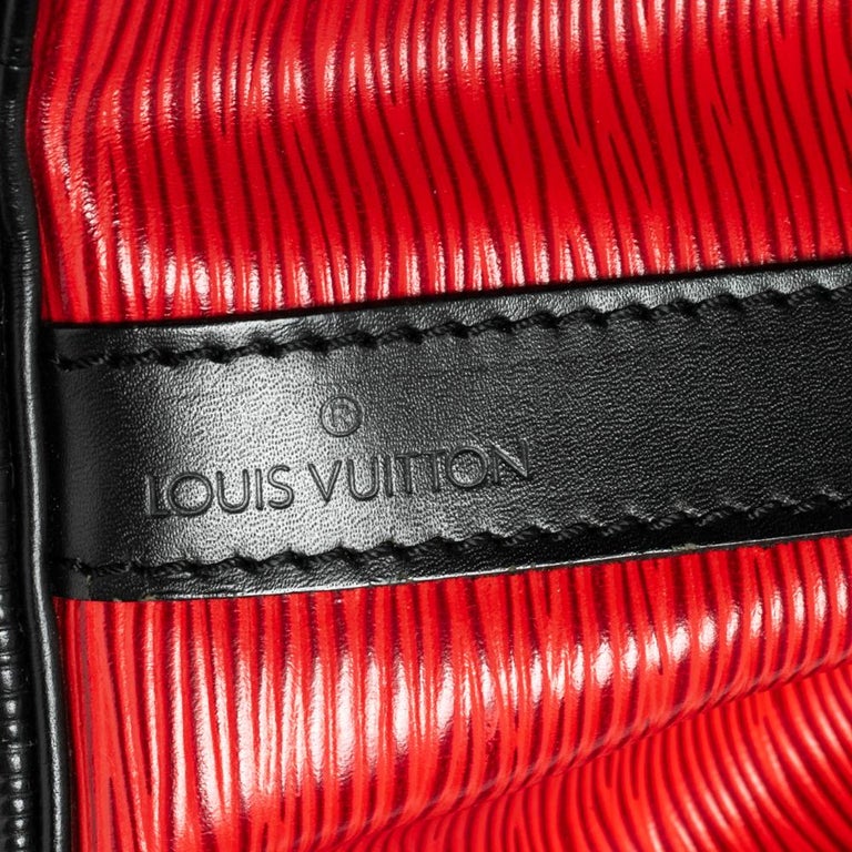 Louis Vuitton Red/Black Epi Leather Petit Noe Bag 9