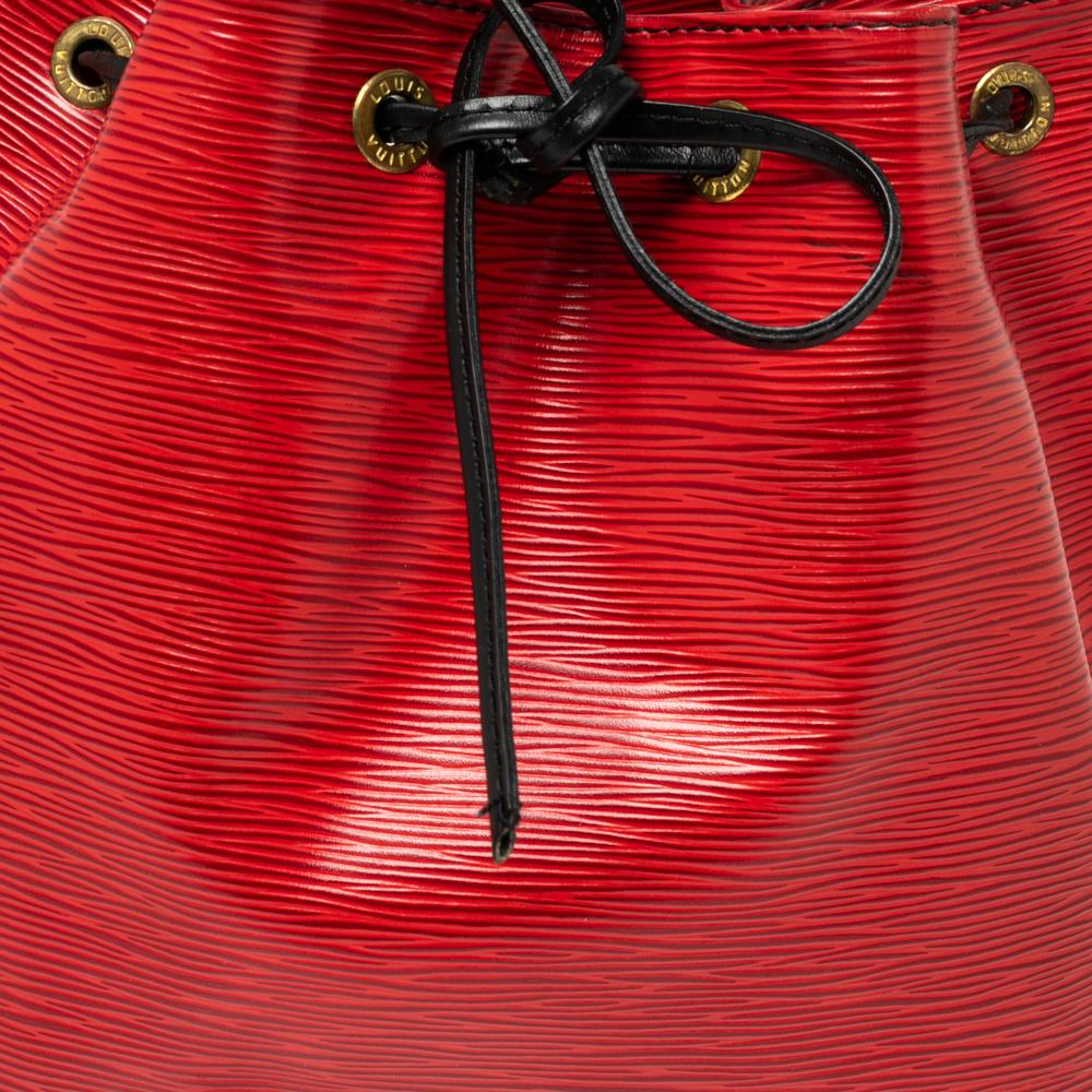 Louis Vuitton Red/Black Epi Leather Petit Noe Bag 1