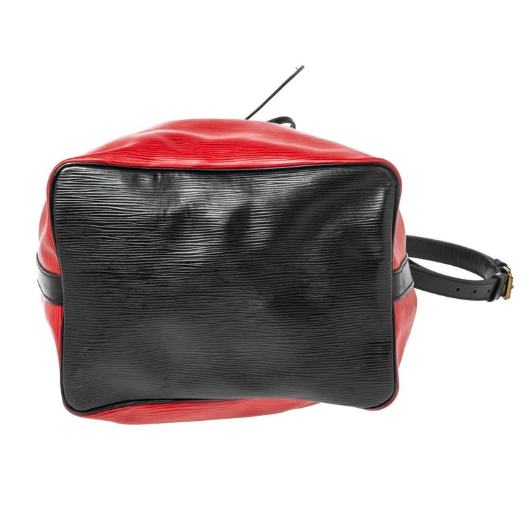 Louis Vuitton Red/Black Epi Leather Petit Noe Bag 3