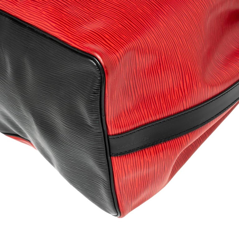 Louis Vuitton Red/Black Epi Leather Petit Noe Bag 4