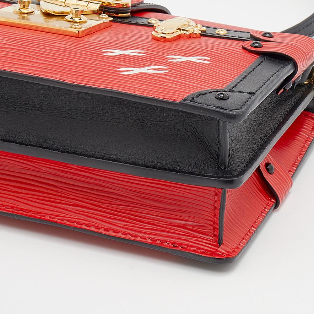 Louis Vuitton Red/Black Epi Leather Petite Malle Clutch 1