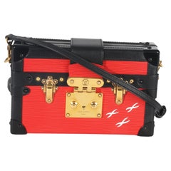 Louis Vuitton Red Black Epi Petite Malle