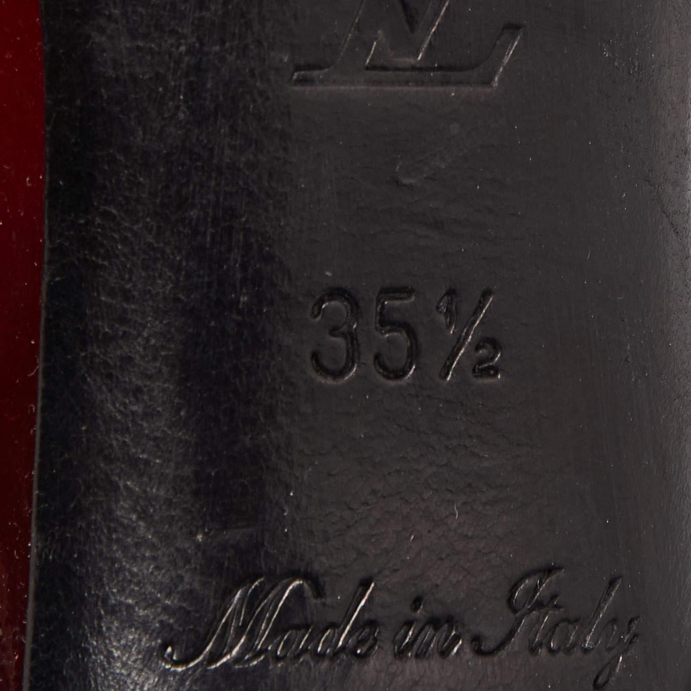 Louis Vuitton Rot/Schwarze Ombre Lackleder-Pumps mit Spitze aus Lackleder im Angebot 5