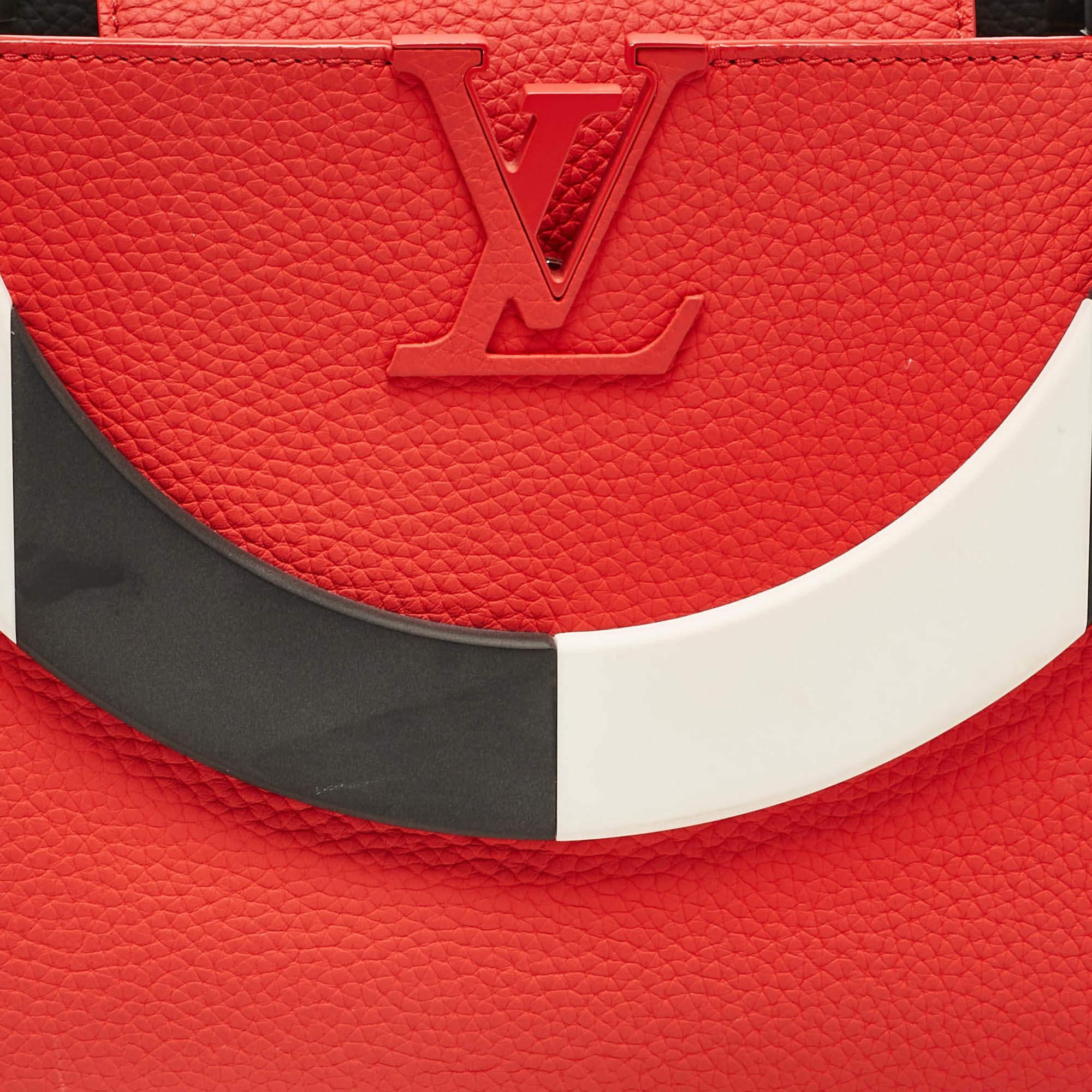 Louis Vuitton Red/Black Taurillon Leather Artycapucines MM Bag For Sale 1