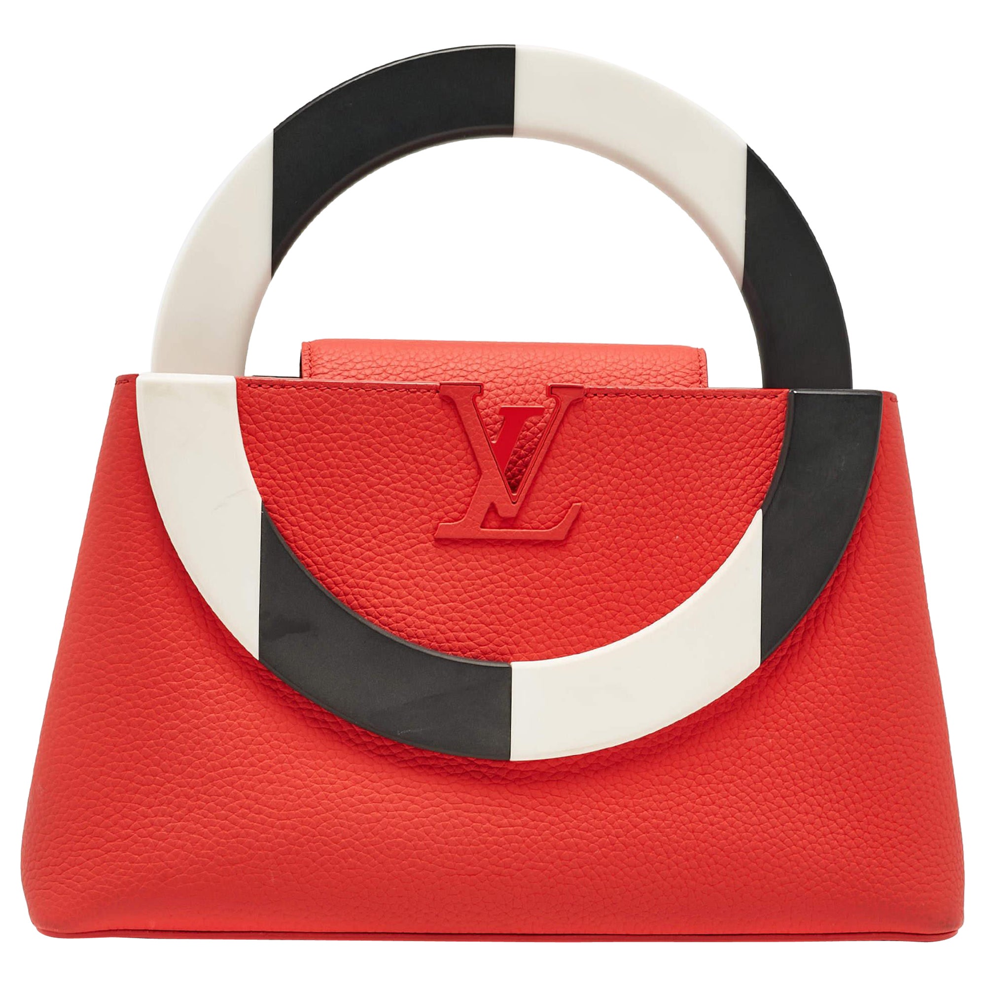 Louis Vuitton Red/Black Taurillon Leather Artycapucines MM Bag For Sale