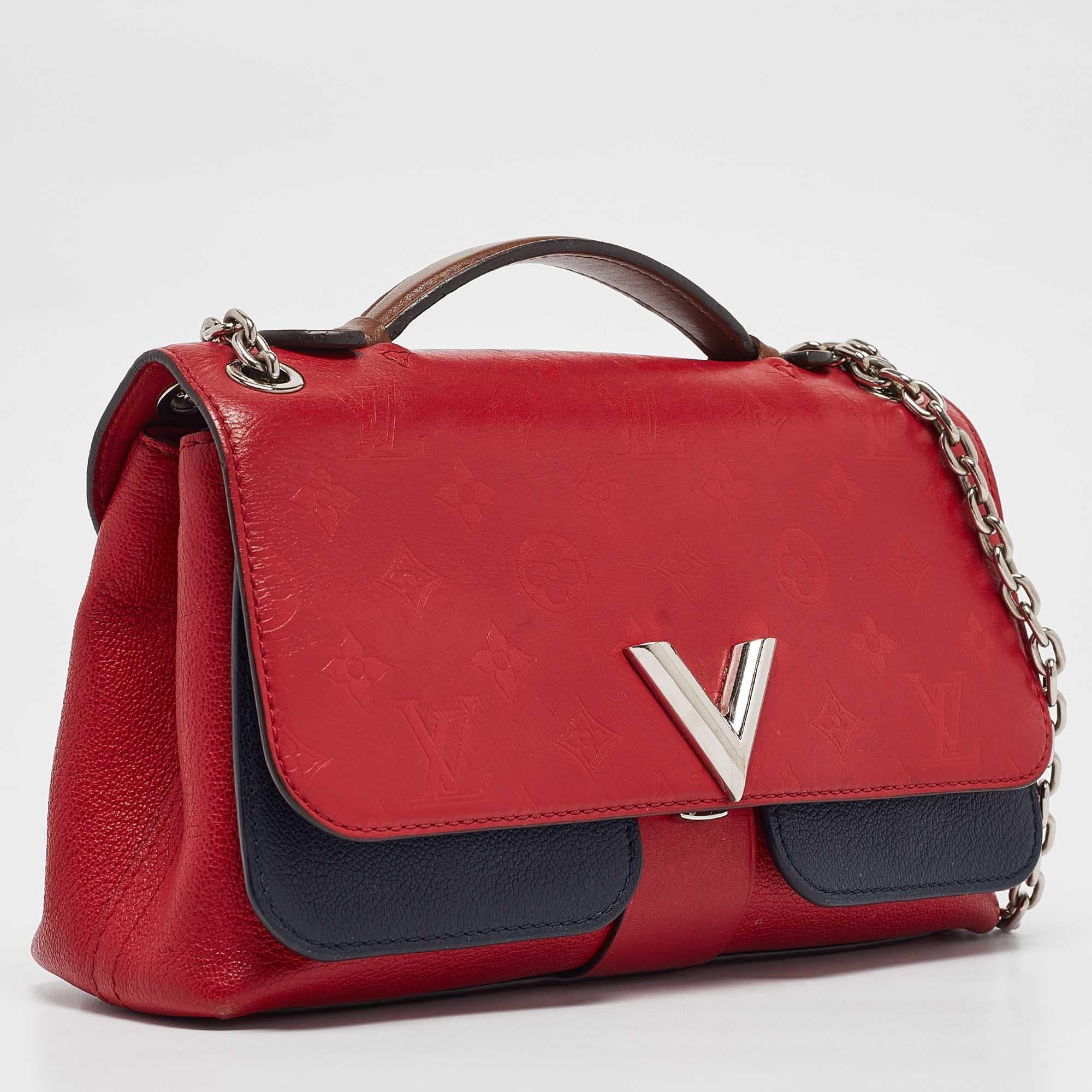 Rouge Sac très chaîne Louis Vuitton rouge/bleu monogramme
