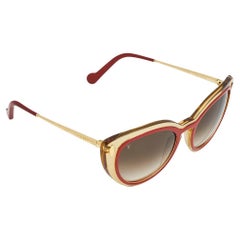 Louis Vuitton Red/ Brown Gradient Willow Cat-Eye Sunglasses