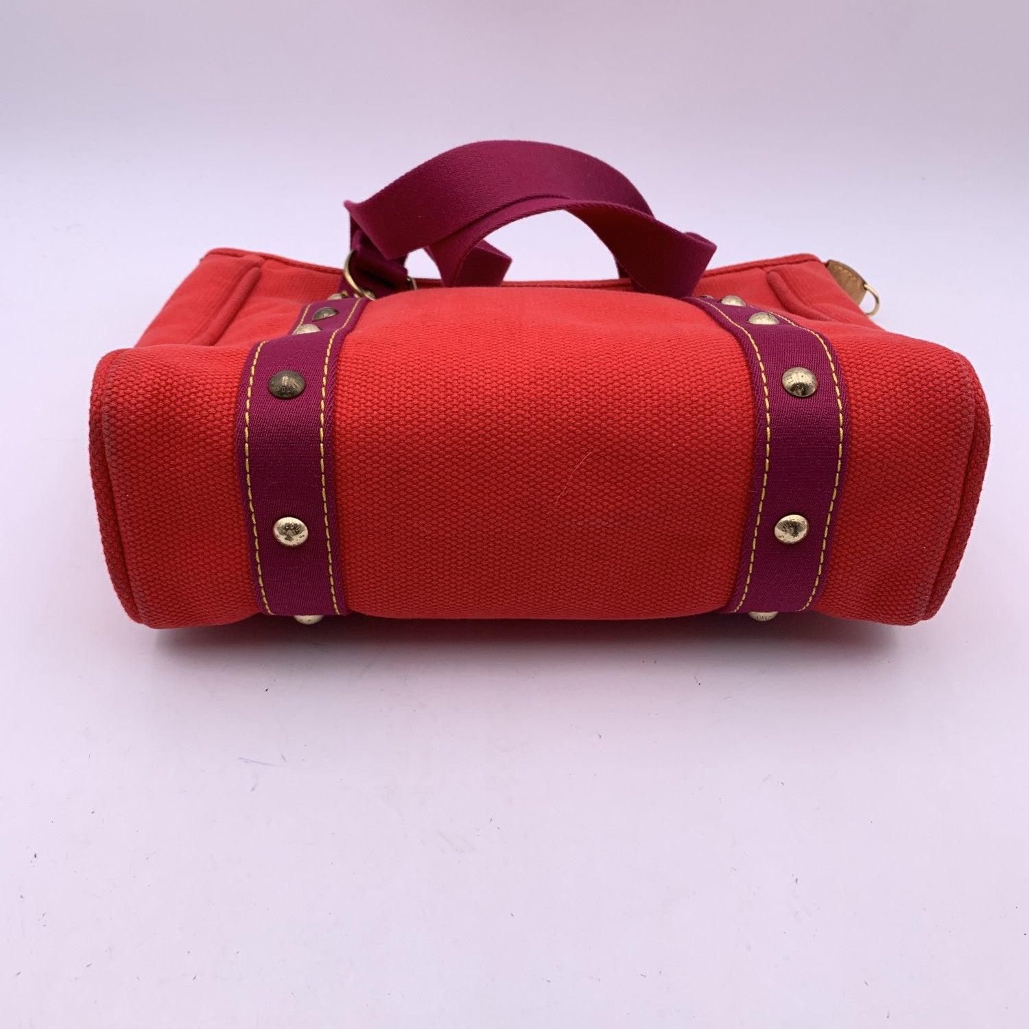 Louis Vuitton Red Cabas MM Antigua Tote Bag Handbag M40034 3