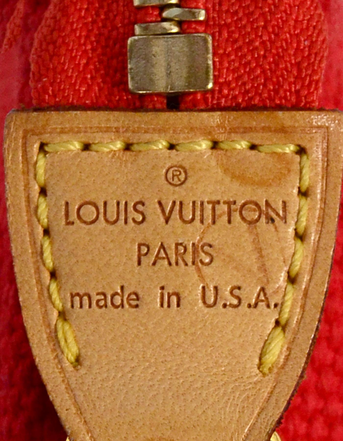 Louis Vuitton Red Canvas Antigua Cabas GM Tote Bag 7