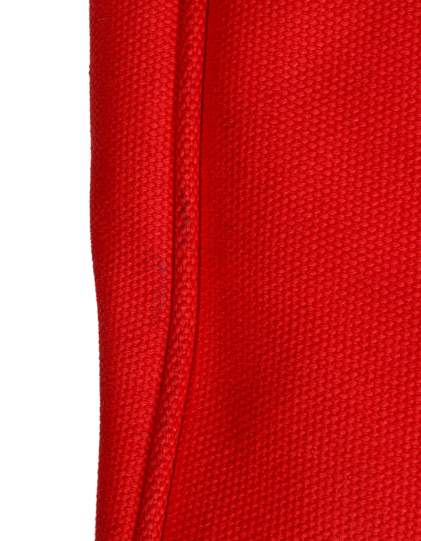 Louis Vuitton Red Canvas Antigua Cabas GM Tote Bag 3