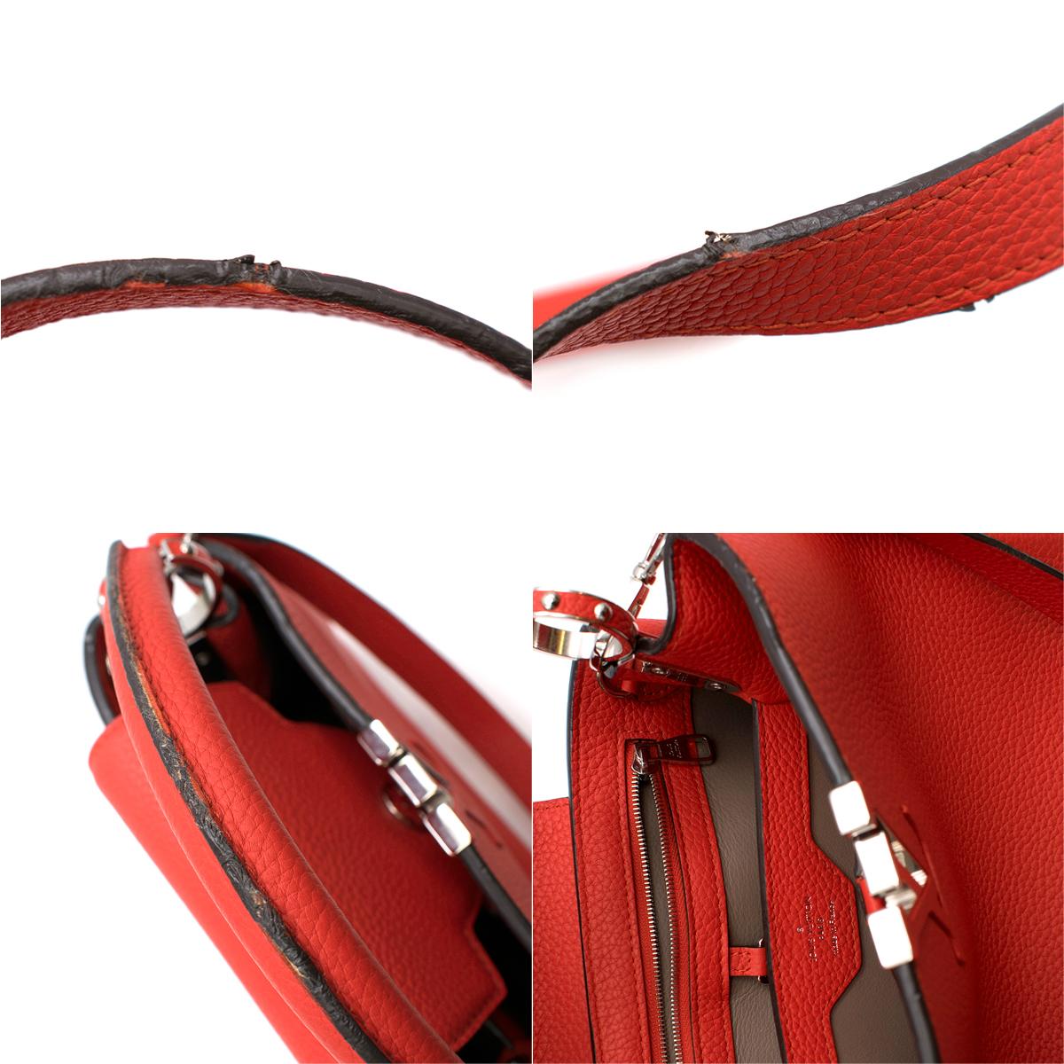 Louis Vuitton Red Capucines BB Shoulder Bag For Sale 6