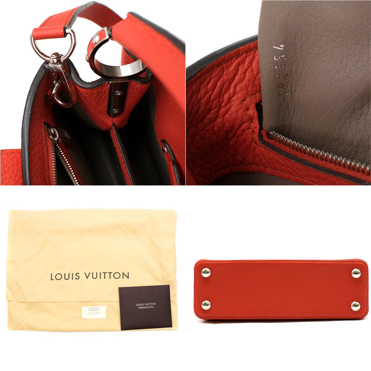 Louis Vuitton Red Capucines BB Shoulder Bag For Sale 7