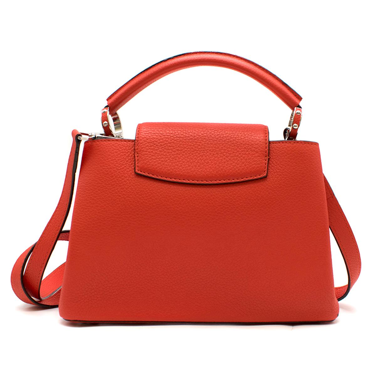 Women's Louis Vuitton Red Capucines BB Shoulder Bag For Sale