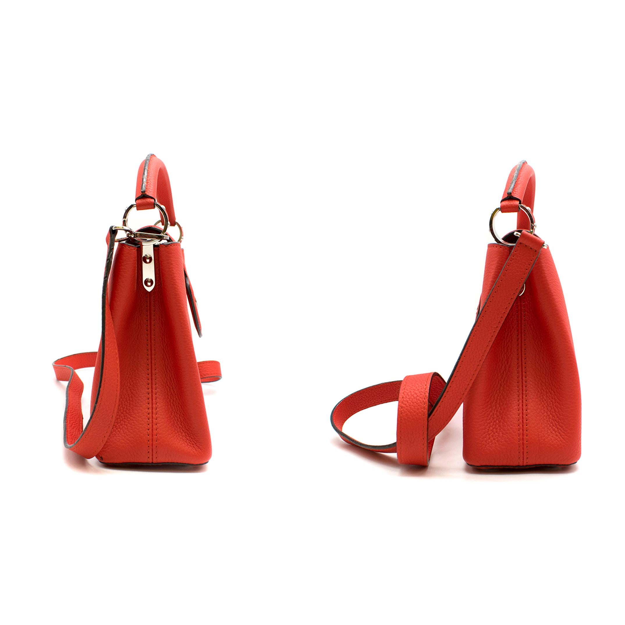 Louis Vuitton Red Capucines BB Shoulder Bag For Sale 1