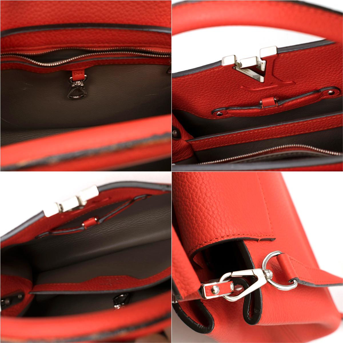 Louis Vuitton Red Capucines BB Shoulder Bag For Sale 5