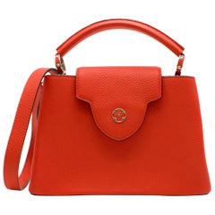 Louis Vuitton - Sac porté épaule Capucines BB rouge